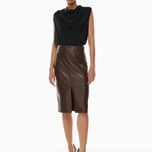 Babton Pegu Vegan Leather Skirt